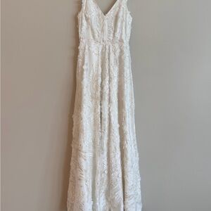 Calvin Klein White Bridal Gown with Satin Lining